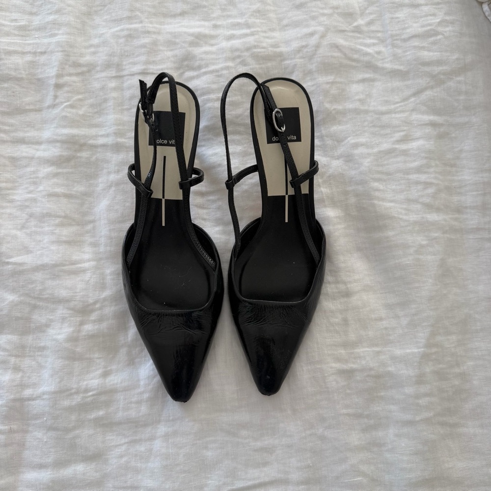 Dolce Vita Black Slingback Heels - Picture 2 of 7